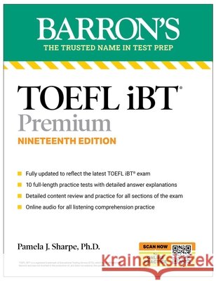 TOEFL, iBT Premium, Nineteenth Edition: Prep Book with 10 Practice Tests + Comprehensive Review + Online Audio (2026)