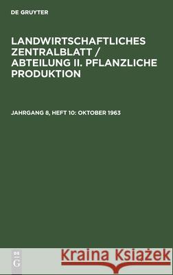 Oktober 1963 No Contributor 9783112542835 De Gruyter - książka