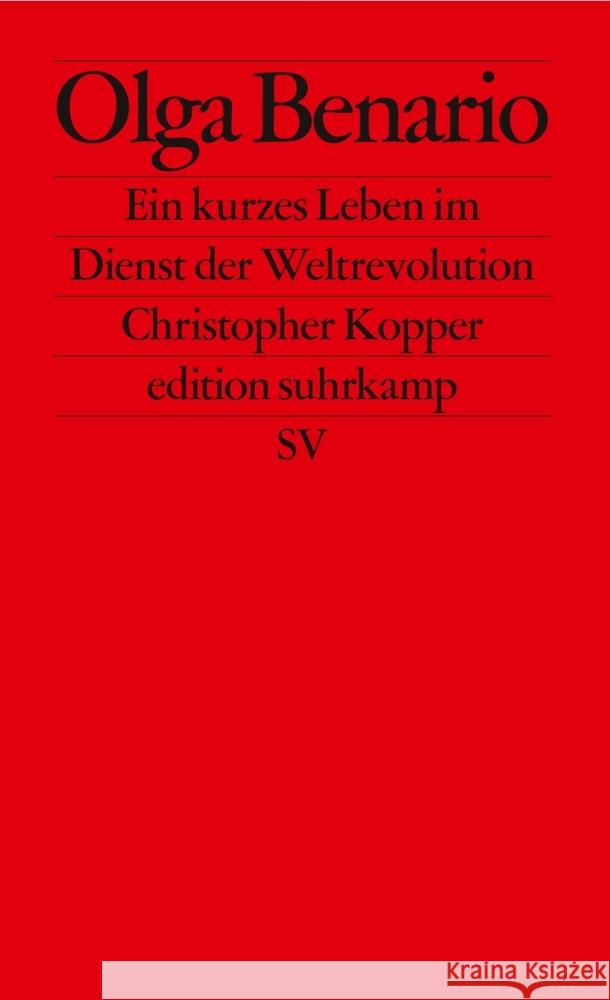 Olga Benario Kopper, Christopher 9783518128381 Suhrkamp - książka