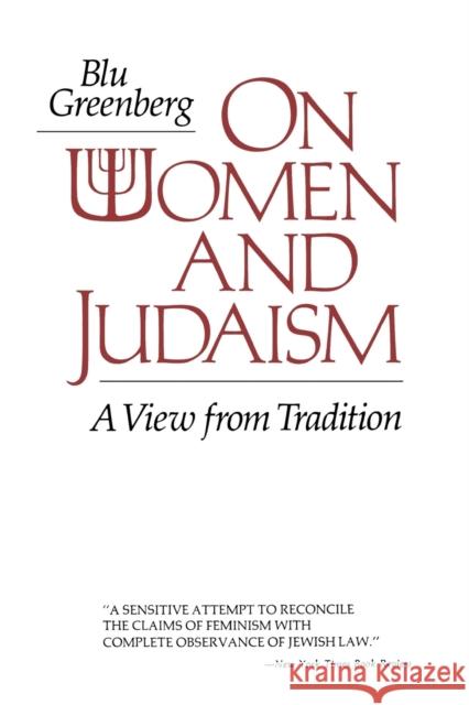 On Women and Judaism Blu Greenberg 9780827602267 Jewish Publication Society of America - książka