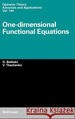 One-Dimensional Functional Equations Belitskii, Genrich 9783764300845 Springer - książka