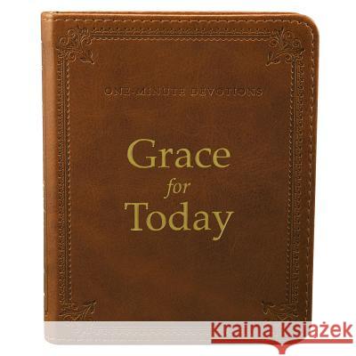 One Minute Devotions Grace for Today LuxLeather Christian Art Gifts 9781432109172 Christian Art Gifts Inc - książka