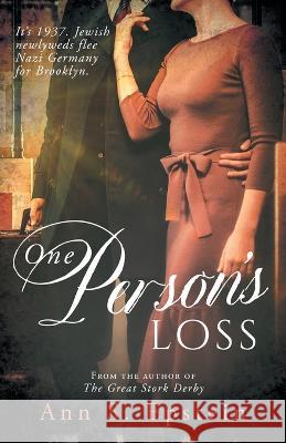 One Person's Loss Ann S Epstein   9786188600218 Vine Leaves Press - książka