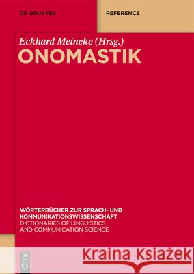 Onomastik Eckhard Meineke 9783111343969 de Gruyter - książka