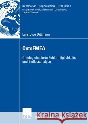Ontofmea: Ontologiebasierte Fehlermöglichkeits- Und Einflussanalyse Zelewski, Prof Dr Stephan 9783835007499 Deutscher Universitats Verlag - książka