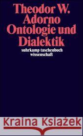 Ontologie und Dialektik Adorno, Theodor W. Tiedemann, Rolf  9783518294772 Suhrkamp - książka