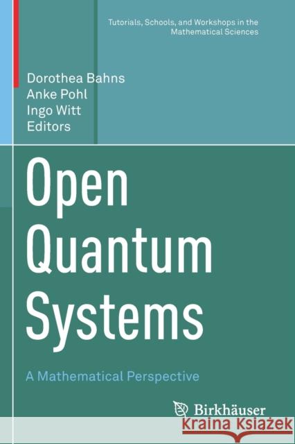 Open Quantum Systems: A Mathematical Perspective Dorothea Bahns Anke Pohl Ingo Witt 9783030130480 Birkhauser - książka