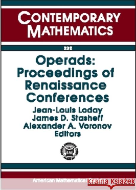 Operads : Proceedings of Renaissance Conferences  9780821805138 AMERICAN MATHEMATICAL SOCIETY - książka