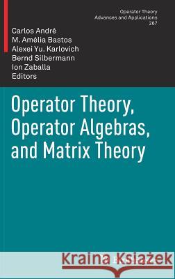 Operator Theory, Operator Algebras, and Matrix Theory Carlos Andre M. Amelia Bastos Alexei Yu Karlovich 9783319724485 Birkhauser - książka
