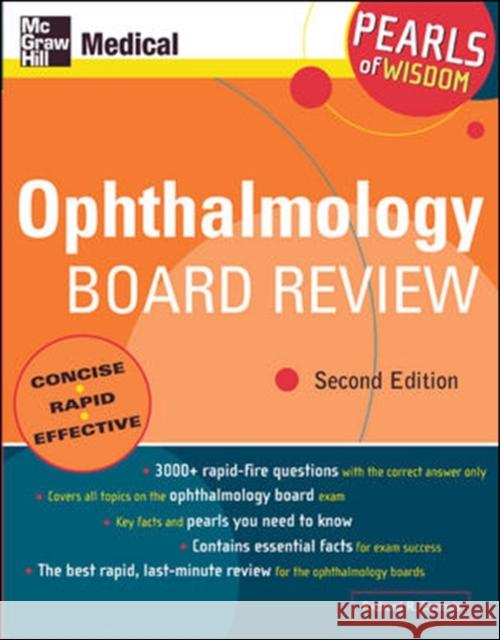 Ophthalmology Board Review: Pearls of Wisdom, Second Edition: Pearls of Wisdom, Second Edition Tamesis, Richard 9780071464390  - książka