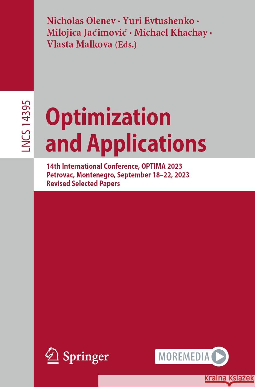 Optimization and Applications  9783031478581 Springer Nature Switzerland - książka