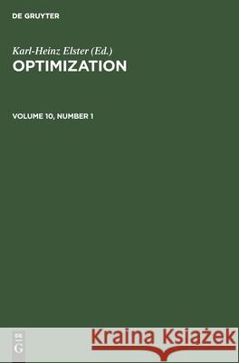 Optimization. Volume 10, Number 1 No Contributor 9783112588857 de Gruyter - książka