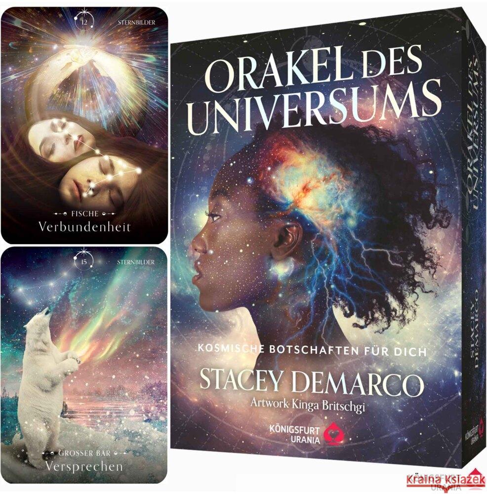 Orakel des Universums - Kosmische Botschaften für Dich, m. 1 Buch, m. 44 Beilage Demarco, Stacey 9783868268133 Königsfurt Urania - książka