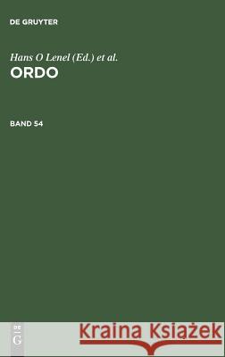 Ordo Wernhard Moschel Wolfgang Kerber Alfred Schuller 9783828202467 Walter de Gruyter - książka