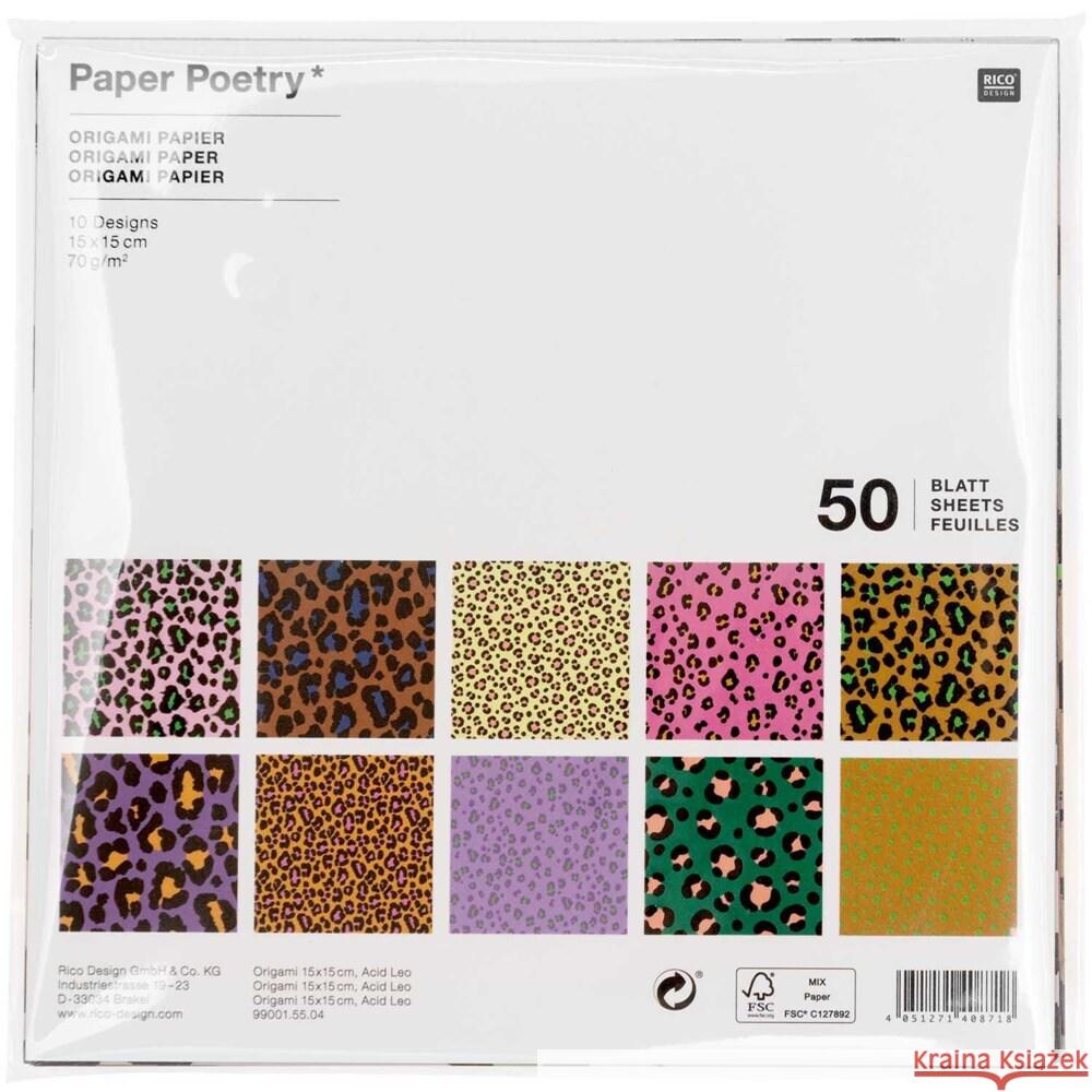 Origami Acid Leo, 15 x 15 cm FSC MIX  4051271408718 RICO-Design tap - książka