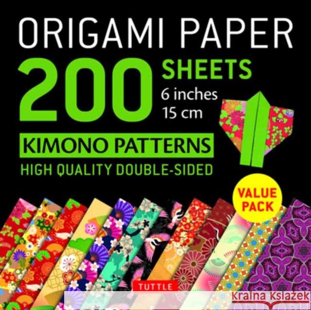 Origami Paper 200 Sheets Kimono Patterns 6 (15 CM): Tuttle Origami Paper: Double-Sided Origami Sheets Printed with 12 Patterns (Instructions for 6 Pro Tuttle Publishing 9780804850803 Tuttle Publishing - książka