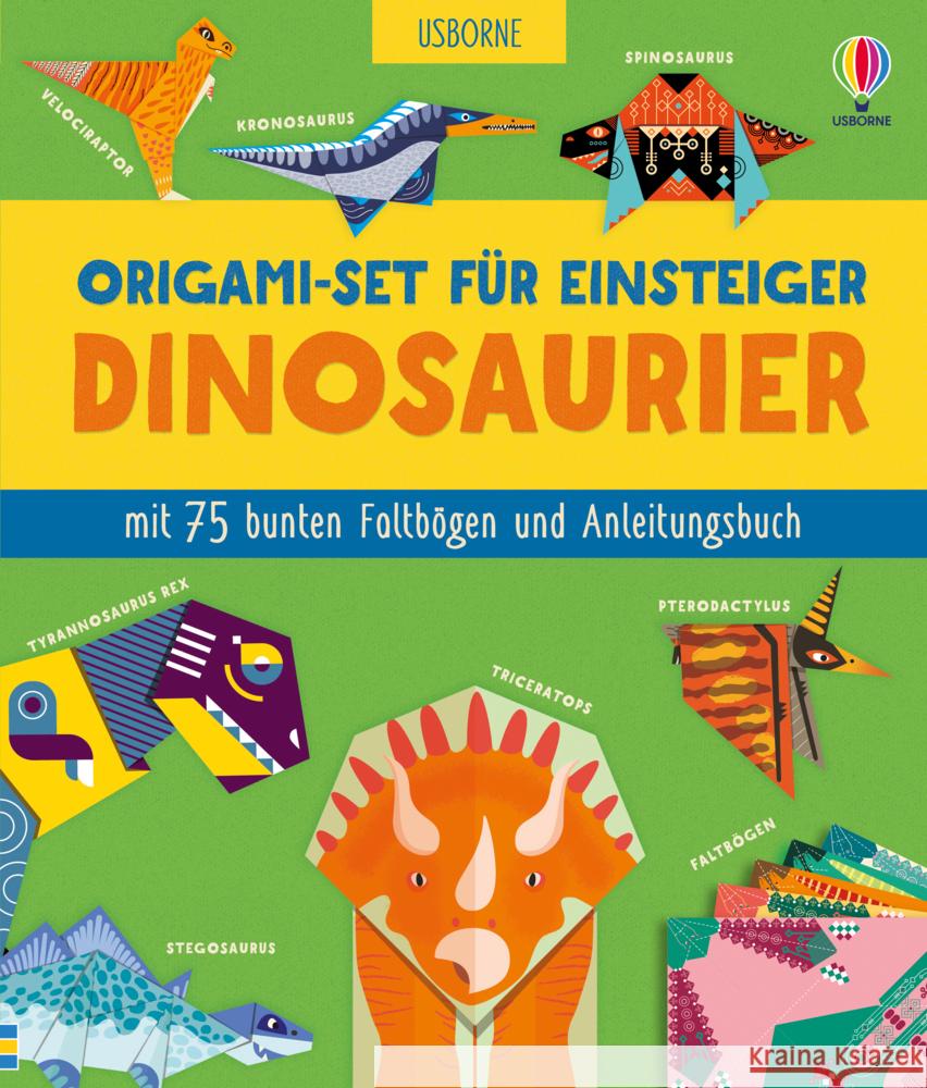 Origami-Set für Einsteiger: Dinosaurier Bowman, Lucy 9781789418873 Usborne Verlag - książka