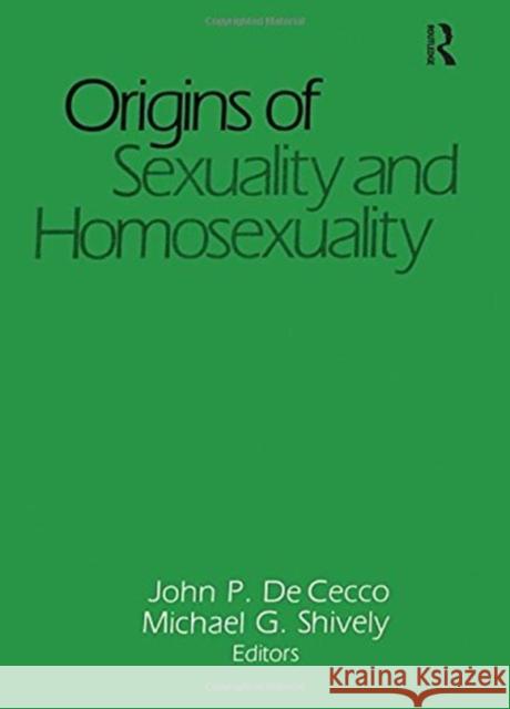 Origins of Sexuality and Homosexuality John P. D Michael G. Shively Michael G. Shively 9780918393005 Harrington Park Press - książka