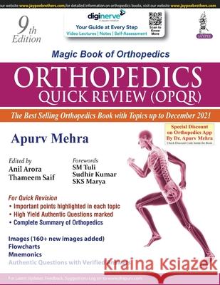 Orthopedics Quick Review (OPQR) Apurv Mehra   9789354657351 Jaypee Brothers Medical Publishers - książka