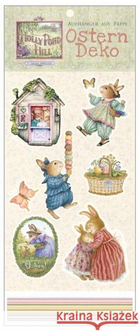 Ostern Deko, Aufhänger aus Pappe  9783946693338 Wunderhaus Verlag - książka