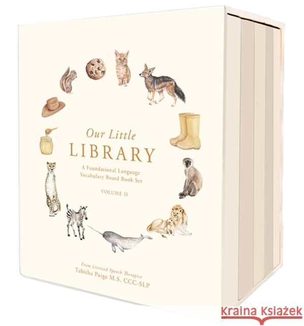 Our Little Library Vol. 2: A Foundational Language Vocabulary Board Book Set for Babies Tabitha Paige Paige Tate & Co 9781958803882 Paige Tate & Co - książka