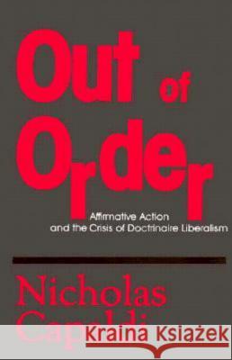 Out of Order Nicholas Capaldi 9780879752798 Prometheus Books - książka