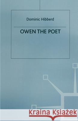 Owen the Poet Dominic Hibberd 9781349077007 Palgrave MacMillan - książka