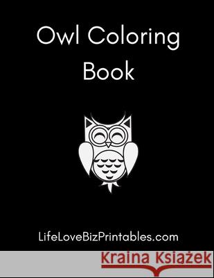 Owl Coloring Book R. Jane 9781600871641 Moonswept Press - książka