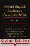 Oxford English Dictionary Additions Series Weiner, John 9780198612926 Oxford University Press