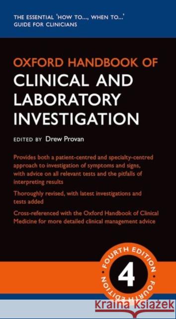 Oxford Handbook of Clinical and Laboratory Investigation Drew Provan 9780198766537 Oxford University Press, USA - książka