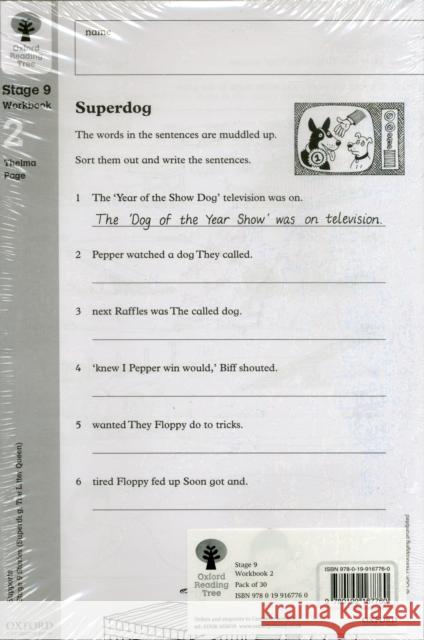 Oxford Reading Tree: Level 9: Workbooks: Workbook 2: Superdog and The Litter Queen (Pack of 30) Thelma Page 9780199167760  - książka