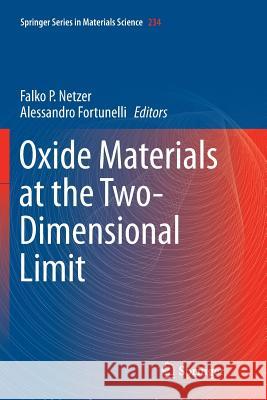 Oxide Materials at the Two-Dimensional Limit Falko P. Netzer Alessandro Fortunelli 9783319803272 Springer - książka