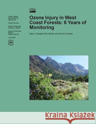 Ozone Injury in West Coast Forests: 6 Years of Monitoring United States Department of Agriculture 9781508502012 Createspace - książka
