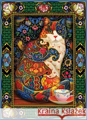 Painted Cat 1000-Piece Puzzle Lewis T. Johnson 9781682348611 Willow Creek Press - książka