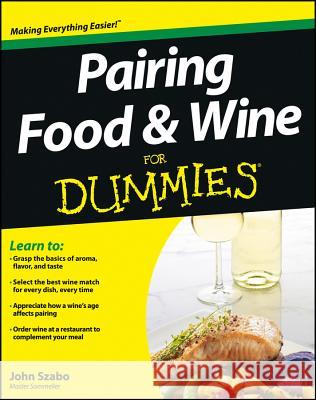 Pairing Food & Wine For Dummie Szabo 9781118399576  - książka