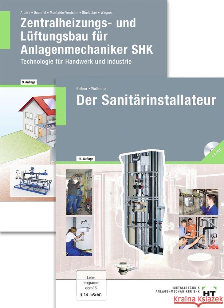 Paketangebot Der Sanitärinstallateur + Zentralheizungs- und Lüftungsbau für Anlagenmechaniker, 2 Bde. Wagner, Josef, Gaßner, Alfons, Dommel, Rainer 9783582101648 Handwerk und Technik - książka