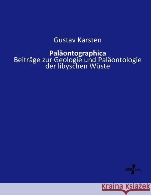 Paläontographica Karsten, Gustav 9783737214032 Vero Verlag in hansebooks GmbH - książka