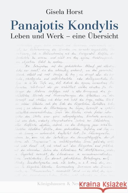 Panajotis Kondylis : Leben und Werk - eine Übersicht Horst, Gisela 9783826068171 Königshausen & Neumann - książka
