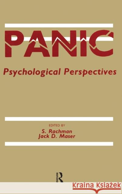 Panic: Psychological Perspectives Rachman, S. 9780805800913 Taylor & Francis - książka