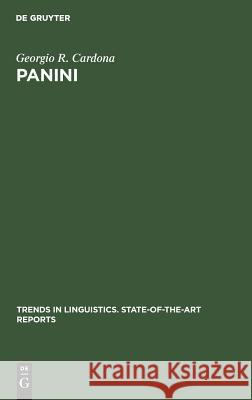 Panini Cardona, Georgio R. 9789027934352 Mouton de Gruyter - książka