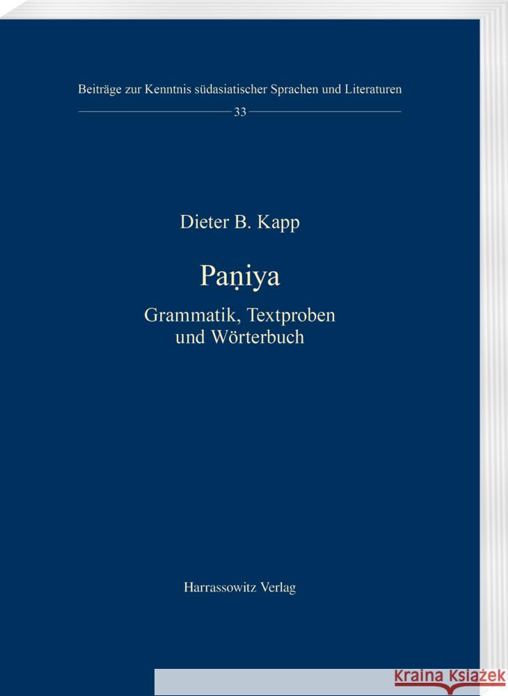 Paniya: Grammatik, Textproben Und Worterbuch Kapp, Dieter B. 9783447114479 Harrassowitz - książka