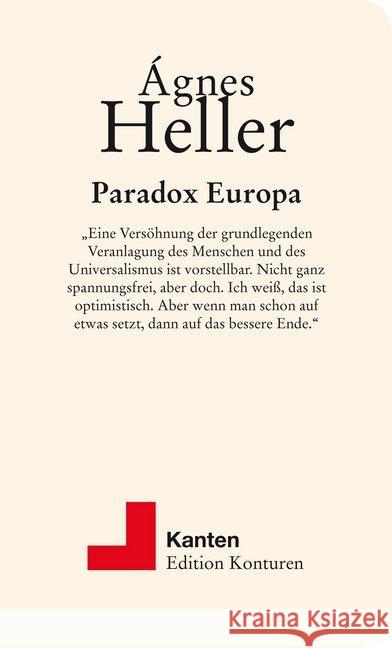 Paradox Europa Heller, Ágnes 9783902968418 Edition Konturen - książka