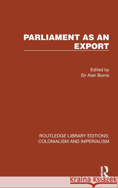 Parliament as an Export  9781032436845 Taylor & Francis Ltd - książka