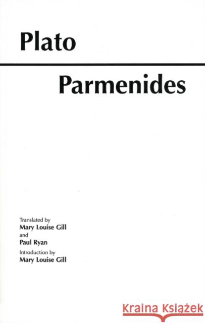 Parmenides Plato 9780872203280 HACKETT PUBLISHING CO, INC - książka