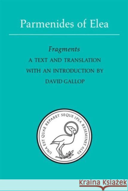 Parmenides of Elea: A Text and Translation with an Introduction Gallop, David 9780802069085 University of Toronto Press - książka