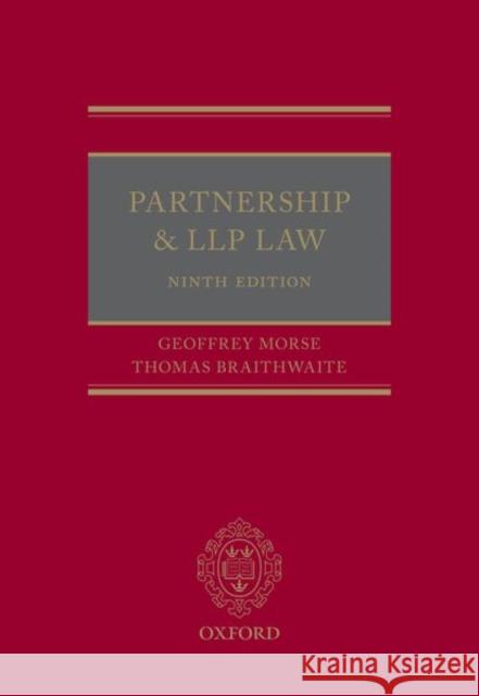 Partnership and Llp Law Morse, Geoffrey 9780198832799 Oxford University Press - książka