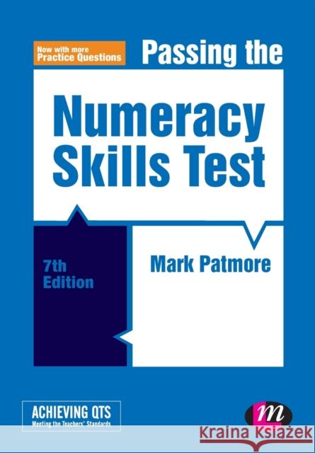 Passing the Numeracy Skills Test Mark Patmore 9781526419231 Sage Publications Ltd - książka