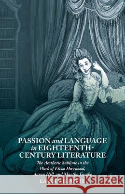 Passion and Language in Eighteenth-Century Literature: The Aesthetic Sublime in the Work of Eliza Haywood, Aaron Hill, and Martha Fowke Wilputte, Earla 9781137442048 Palgrave MacMillan - książka
