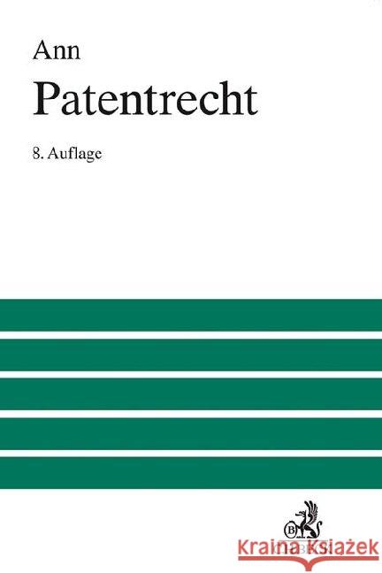 Patentrecht  9783406743252 Beck Juristischer Verlag - książka