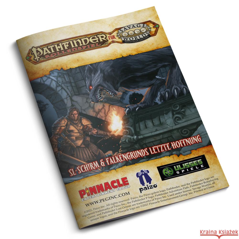 Pathfinder für Savage Worlds - SL-Schirm + Falkengrund Bulmahn, Jason, Schneider, F. Wesley, Warner, Christopher S. 9783963318498 Ulisses Spiele - książka